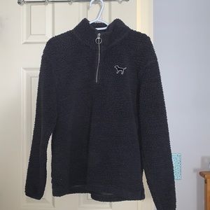 vs pink sherpa pullover
